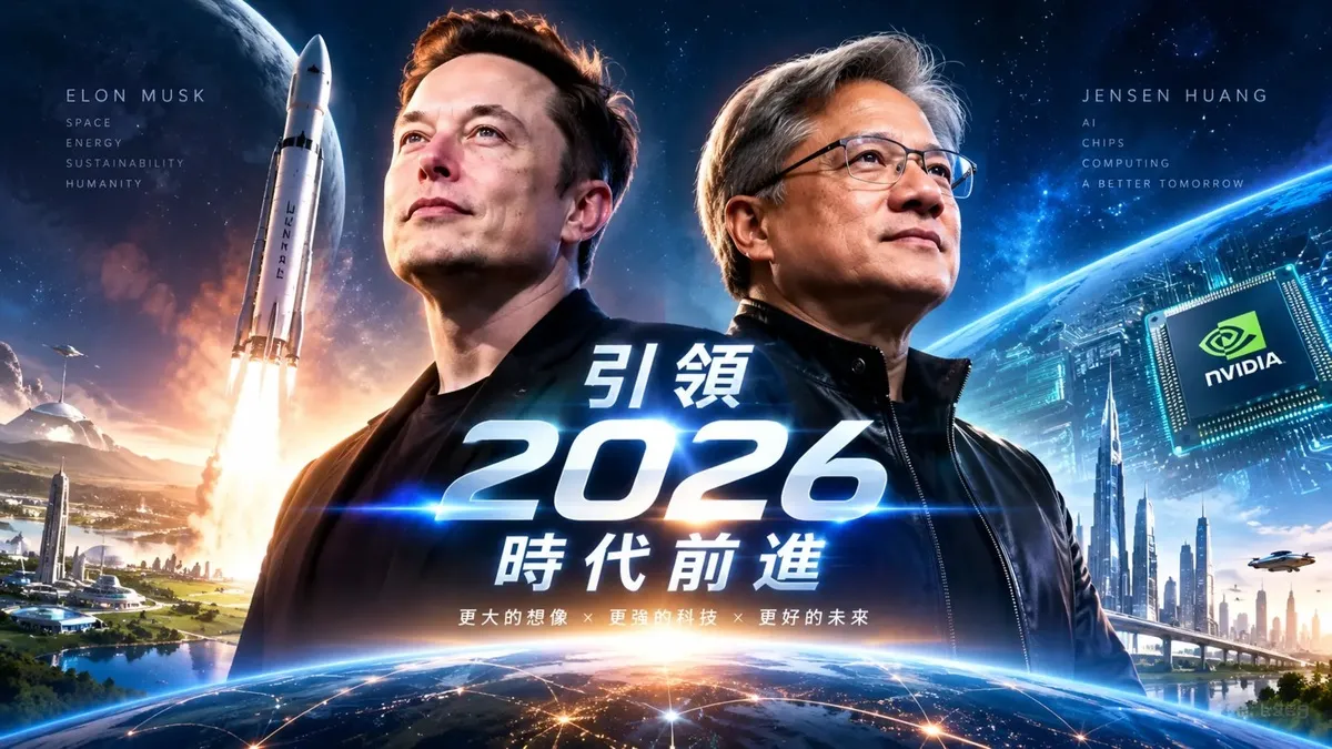 Heart365《Next Era》馬斯克與黃仁勳千億榜。展示兩大巨頭搶佔的未來賽道，引導你不再盲目追趕，而是對齊內在羅盤，召回專屬的豐盛版本。