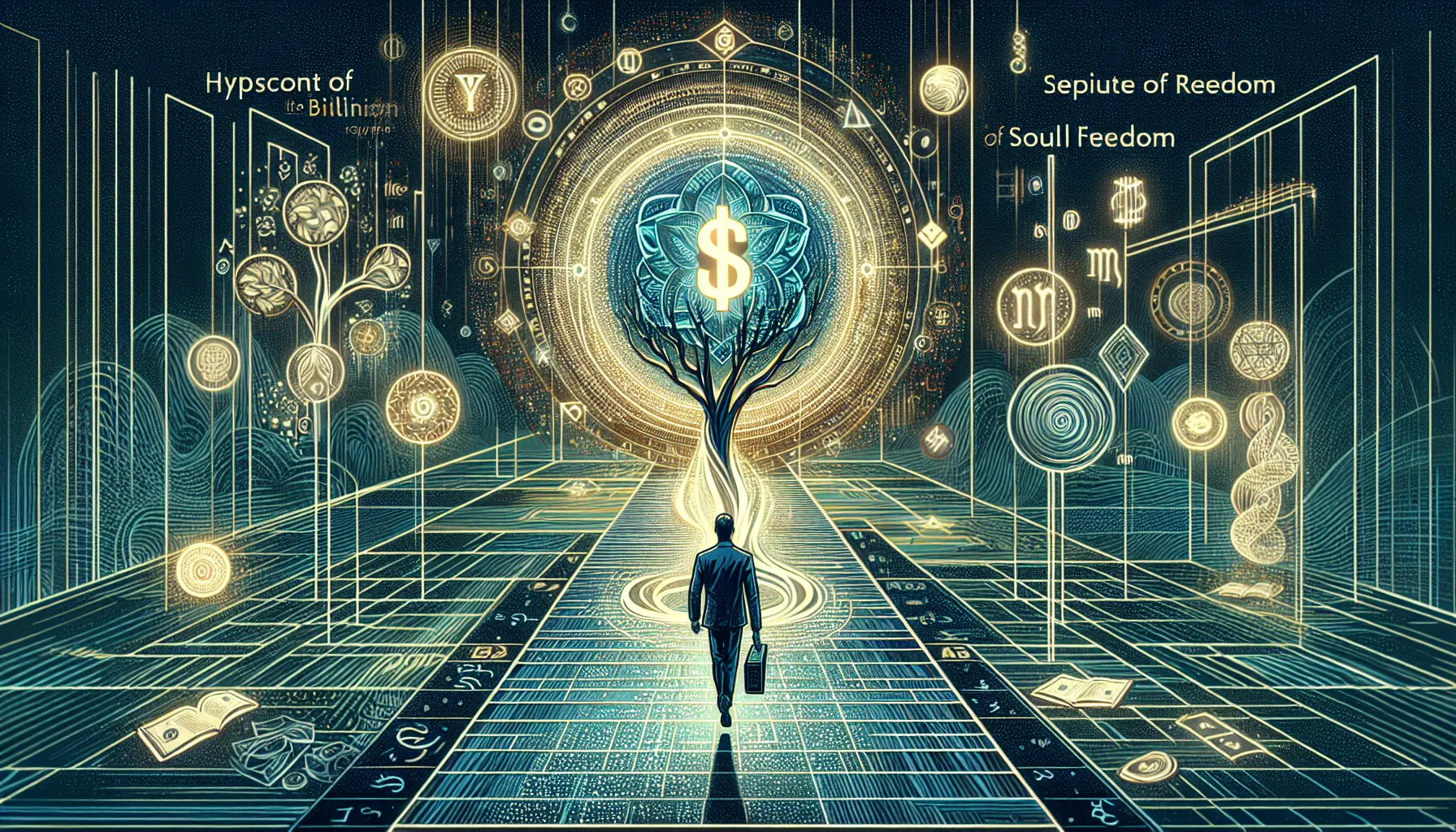 Heart365《百億富爸爸 ‧ 星座解密》網頁主視覺。畫面展示科技感星盤與「有錢又有意義的人生」提問，引導我們讓心走在前面，找回靈魂裡的財富密碼，召回本就屬於你的版本。